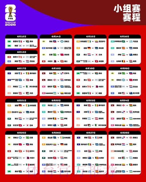 2026世界杯比赛时间详细安排全程直播免费观看